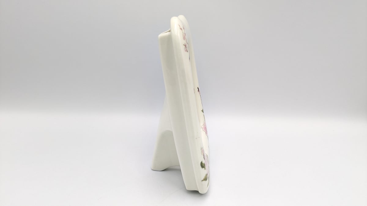 写真立て フォトフレーム アンティーク レトロ 陶器 花鳥 | よしつねの