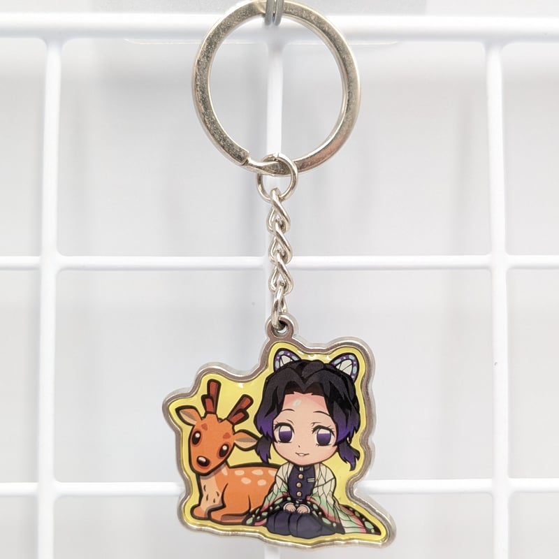 鬼滅の刃 メタルキーホルダー 奈良県限定 鹿 胡蝶しのぶ | よしつねの