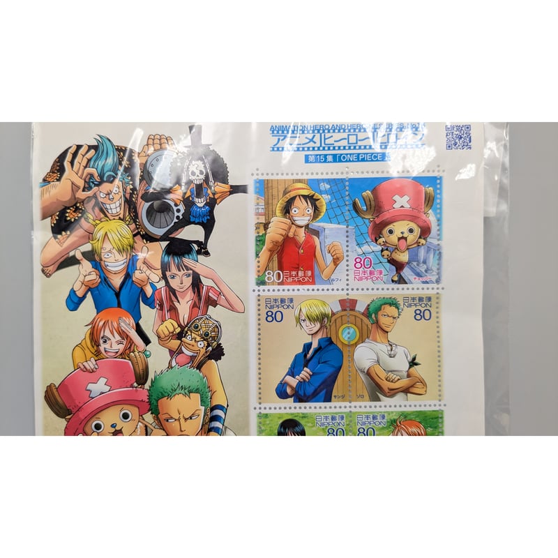 ONE PIECE 切手シート アニメ ヒーローヒロインシリーズNo.15 80円×10