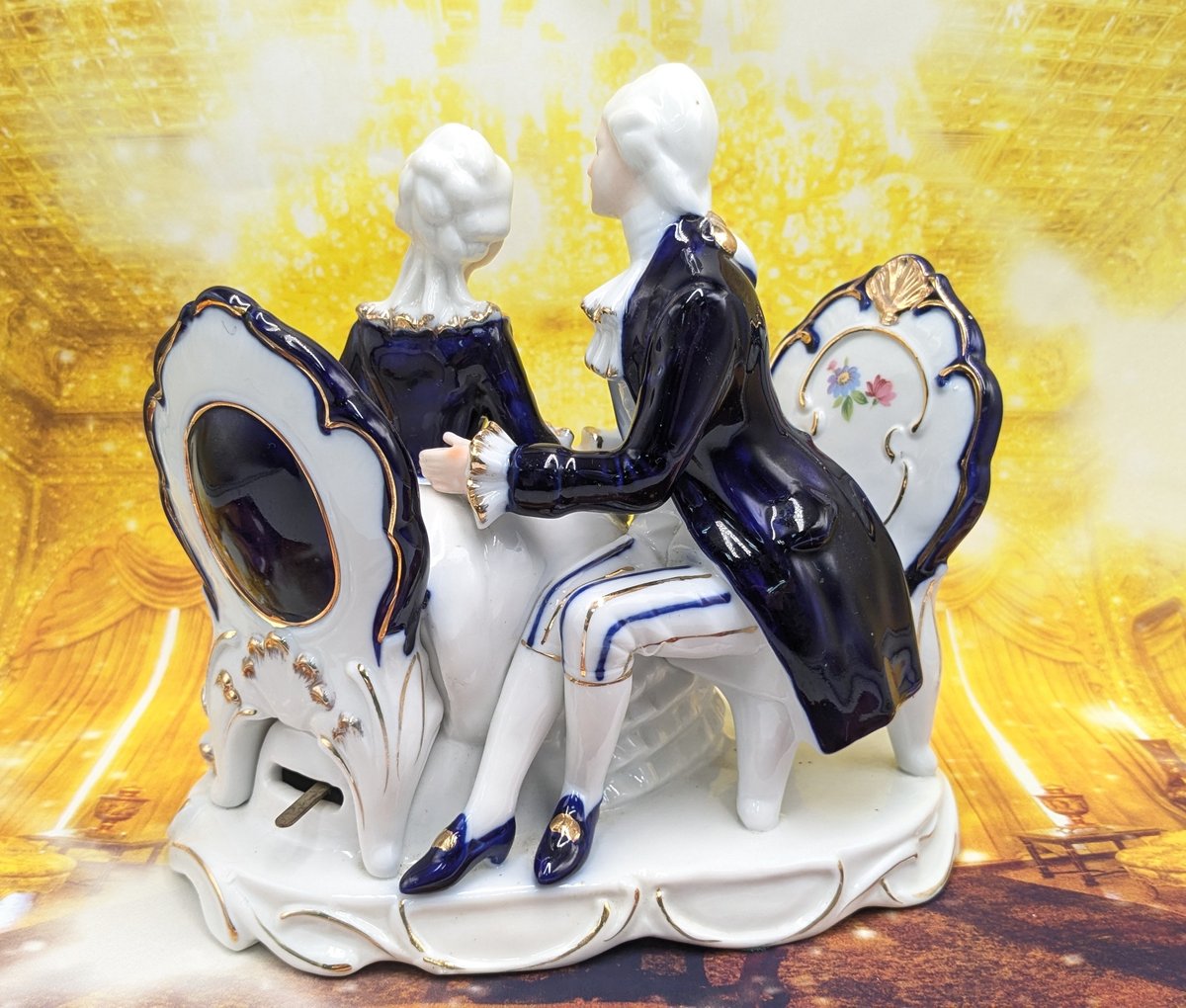 希少！新品❣️KATO KOGEI の最高級品ウィンナーワルツ陶器製オルゴール 加藤工芸 置物 フィギュリン 陶器製人形 オルゴール ウインナーワルツ