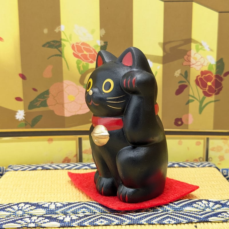 開運 招き猫 【超大型61cm】陶器製 商売繁盛 開運招福 /開店祝い うちの招き猫(ぶち) まねきねこ/ 置物 招き猫 福猫 店舗用 縁起物 骨董品 置物