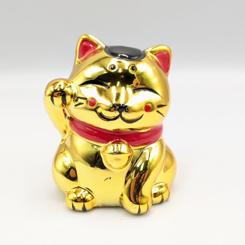 縁起物 招き猫 金色の招き猫 貯金箱 開運 金運 | よしつねの秘密基地