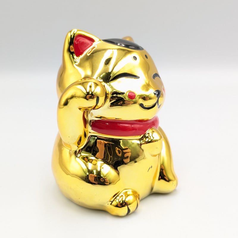 縁起物 招き猫 金色の招き猫 貯金箱 開運 金運 | よしつねの秘密基地