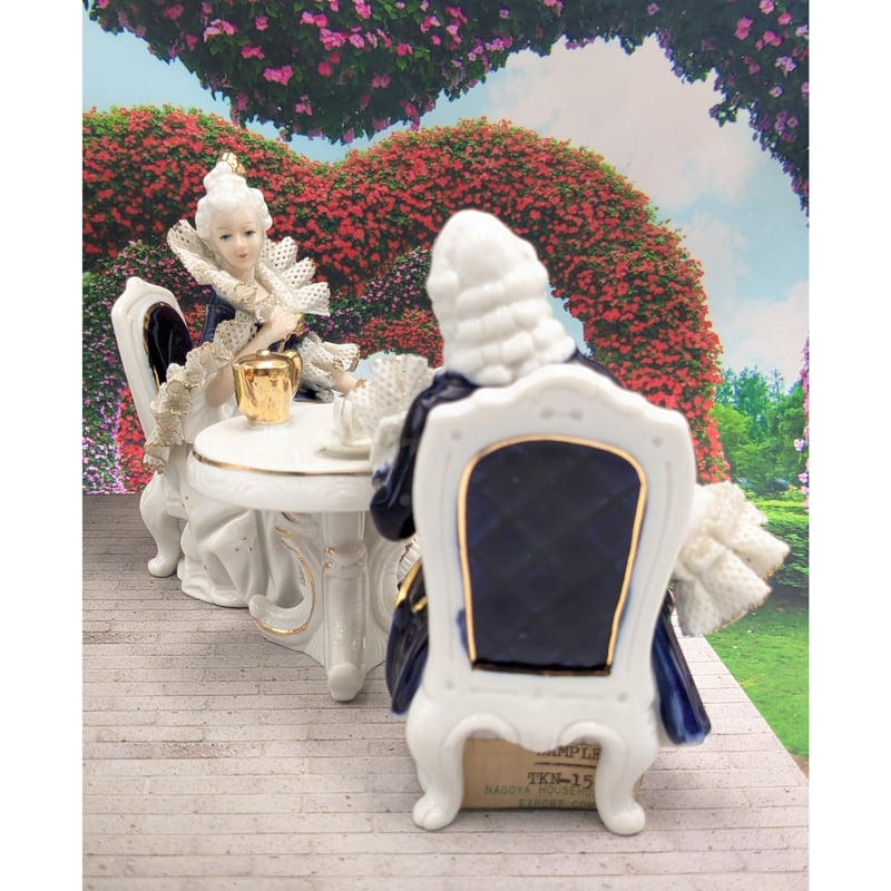 レースドール 陶器 置物 陶器人形 アンティーク人形 貴族夫人