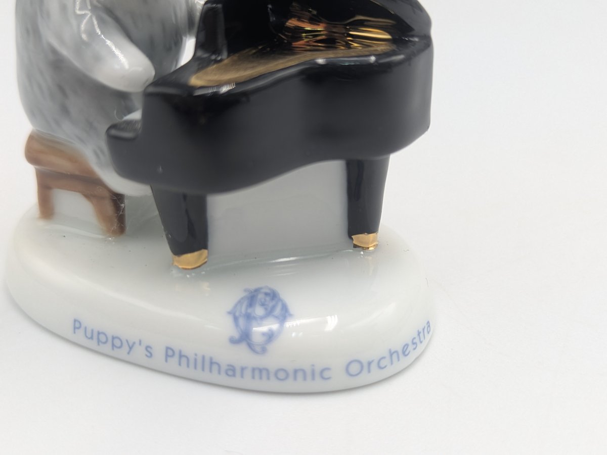 E4【保管品】パピーズフィルハーモニックオーケストラ　セトクラフト 木台付　子犬 セトクラフト パピーズフィルハーモニック オーケストラ