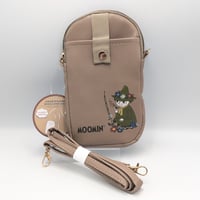 ムーミン MOOMIN スマホショルダーバッグ スナフキン ムーミン ブラウン
