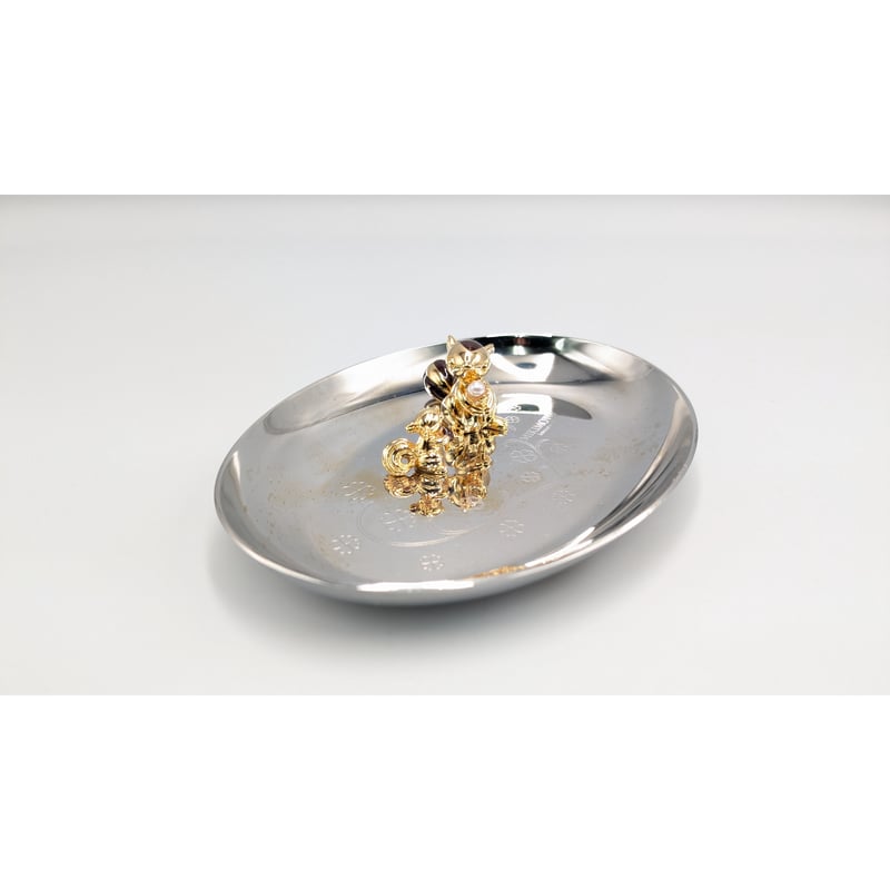 MIKIMOTO ミキモト ジュエリートレイ リス＆パール シルバー色 | よし
