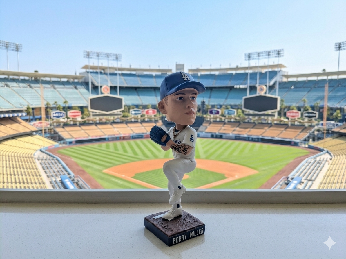 ドジャース ボビー・ミラー ボブルヘッド 首振り人形 MLB | よしつねの