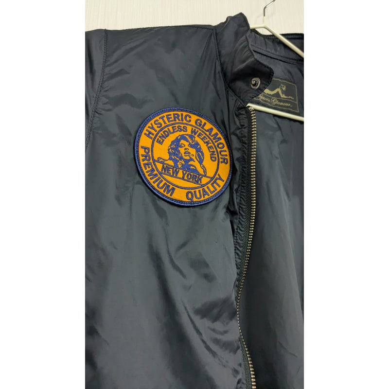 希少 HYSTERIC GLAMOUR ナイロンジャケット ワッペン ヒスガール ヒステリックグラマー ブルゾン ヒスガール ワッペン HYSTERIC GLAMOUR