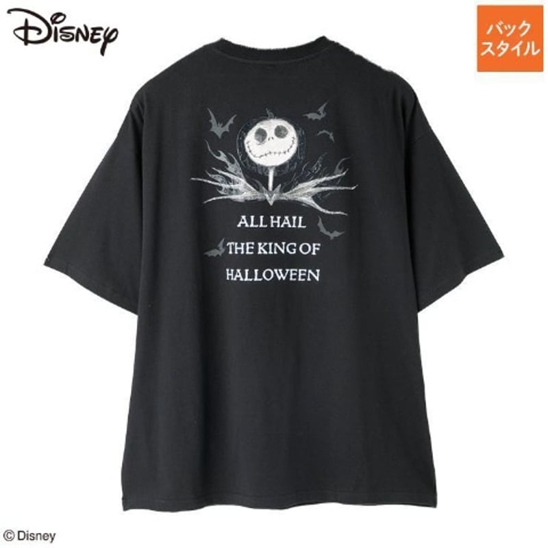Disney ナイトメア・ビフォア・クリスマス Tシャツ 黒 Tシャツ ディズニー・アニメーション映画 『ナイトメアー・ビフォア