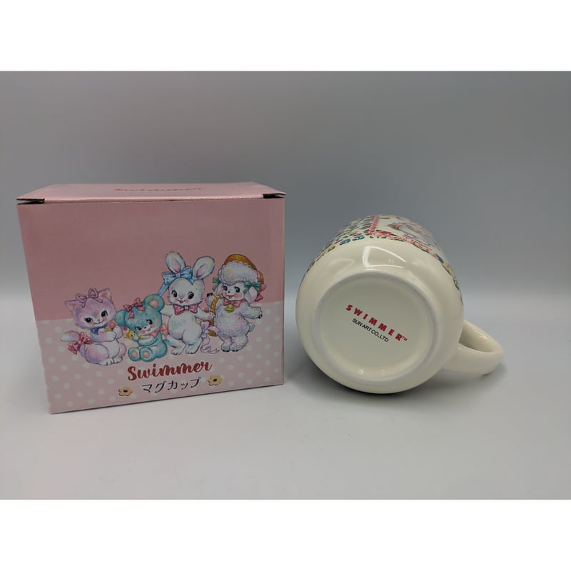 SWIMMER スイマー 復刻 総柄マグカップ ラッフィー（ヒツジ）えんぴつ 