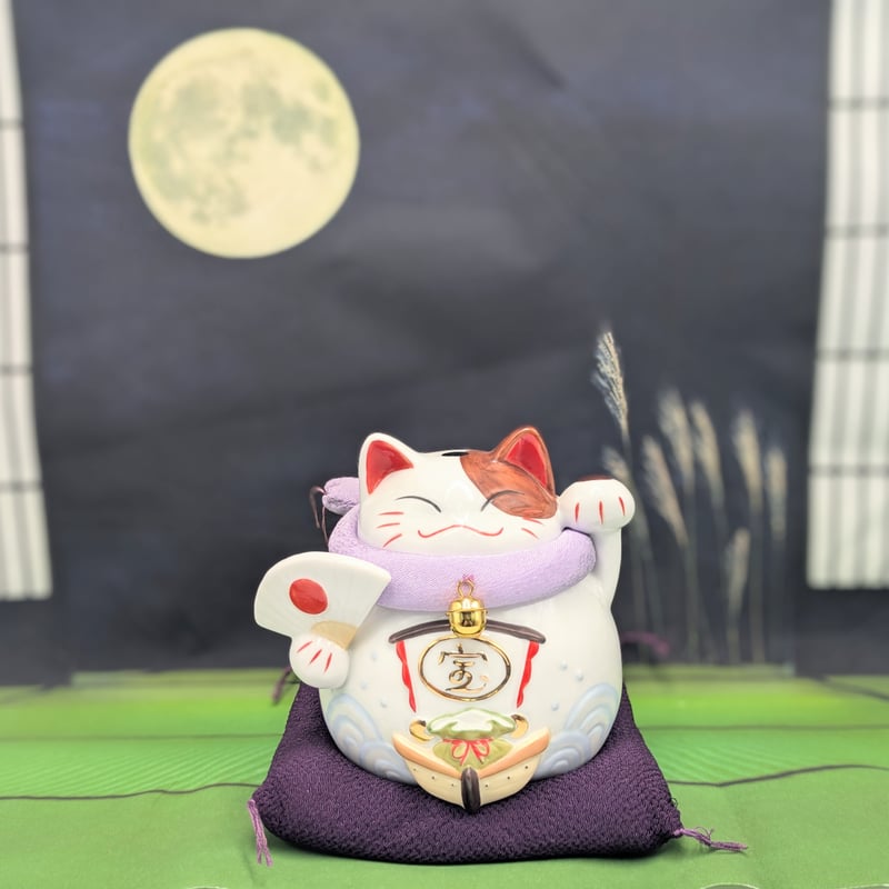 招き猫　猫舎道楽堂　陶器 猫舎道楽堂本舗 招き猫 貯金箱 2個セット - メルカリ