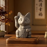縁起物 瓦焼き 招き猫 置物 瓦焼 右手上げ 開運招福 金運 商売繁盛