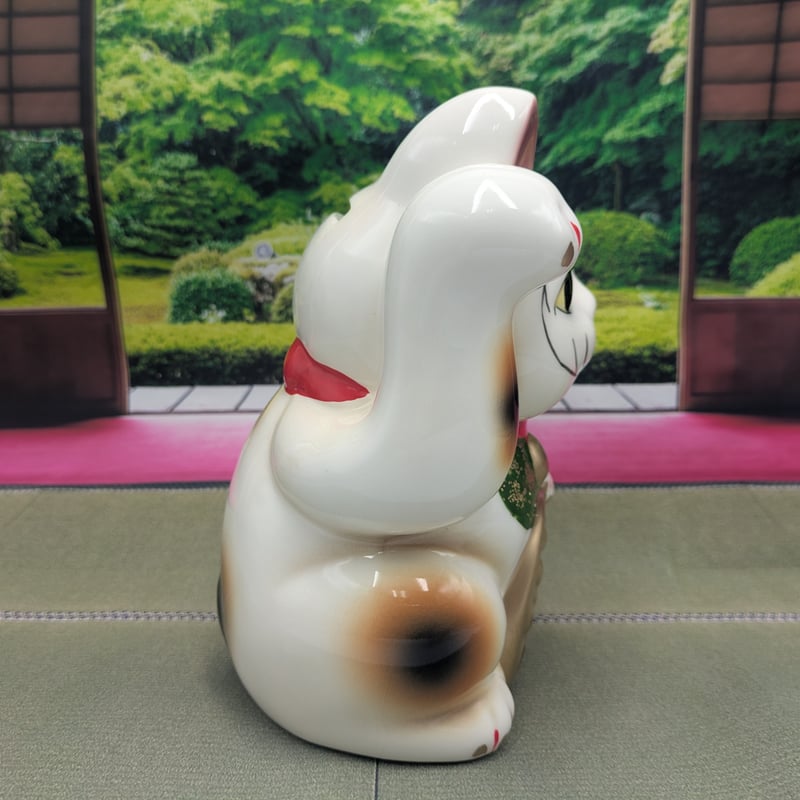 招き猫 貯金箱 縁起物 瀬戸焼 右手上げ 千万両 日本製 | よしつねの