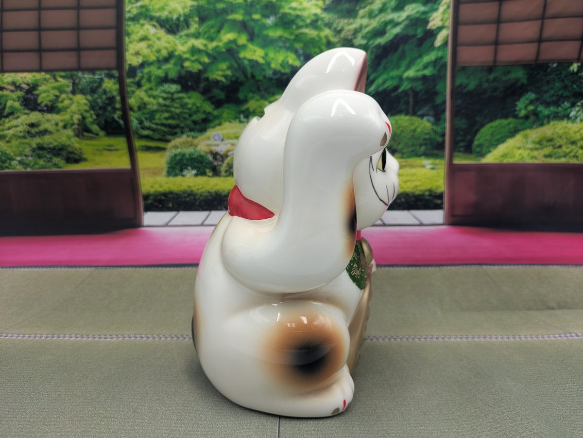 招き猫 貯金箱 縁起物 瀬戸焼 右手上げ 千万両 日本製 | よしつねの