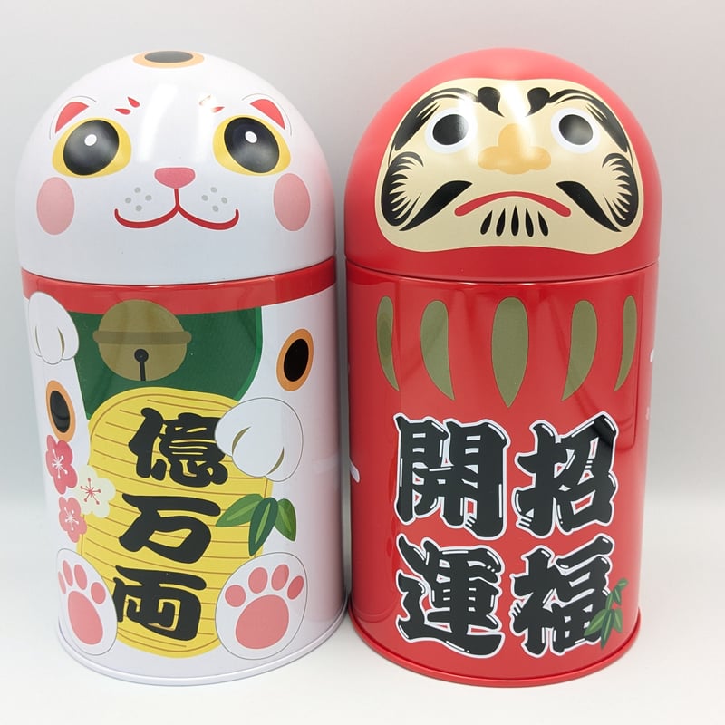 縁起物 招き猫の空き缶 だるまの空き缶 小物入れ おみやげ 縁起物 招き猫の空き缶 だるまの空き缶 小物入れ おみやげ