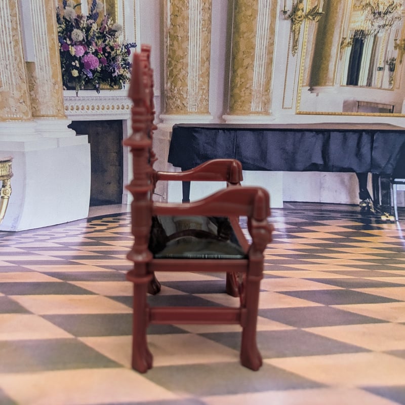 ミニチュア 玉座 赤 椅子 ゴシック イス いす | よしつねの秘密基地