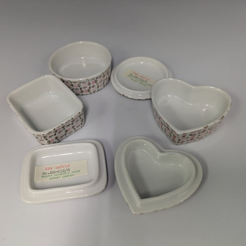 陶器製 小物入れ 3個セット ピンク | よしつねの秘密基地