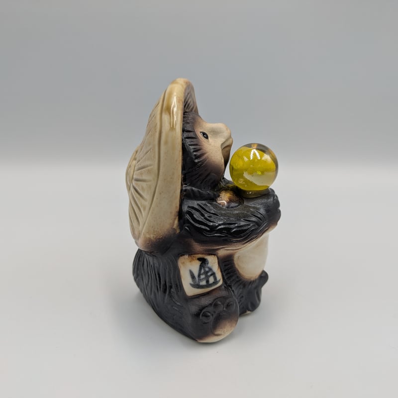 信楽焼 たぬき 置物 陶器 狸 縁起物 金運 幸福 風水 黄 | よしつねの