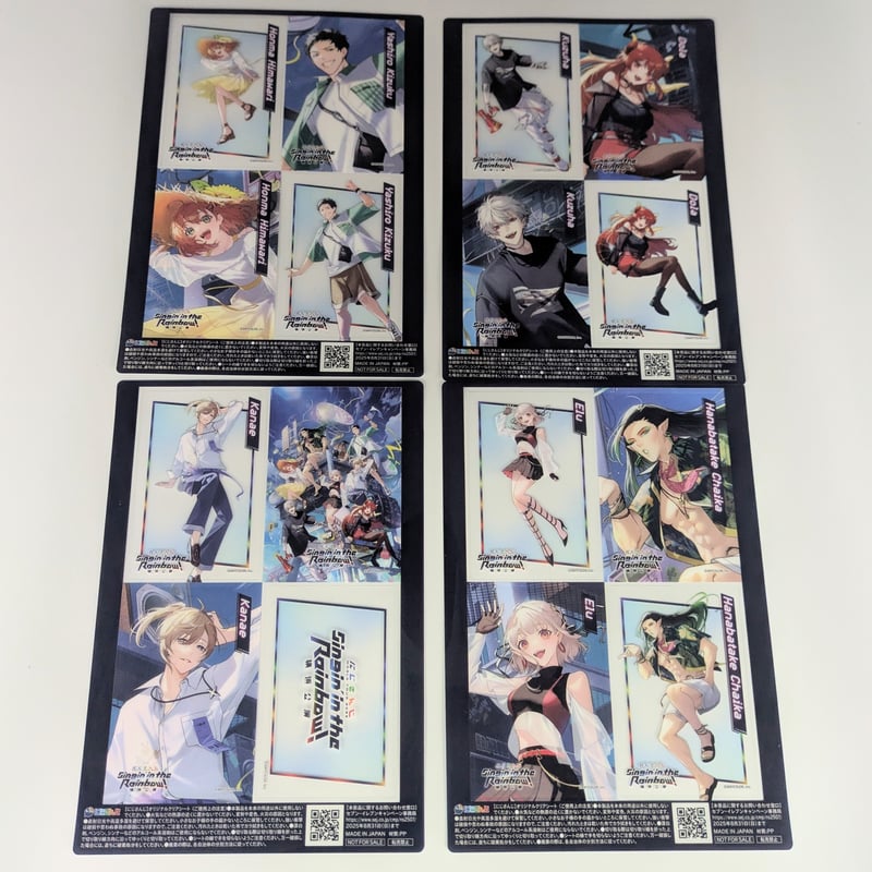 にじさんじ オリジナルクリアシート 全4種 セブンイレブン | よしつね