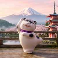 縁起物 昭和レトロ 招き猫 貯金箱 まねきねこ 置物 アンティーク ドル