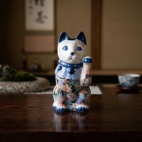 縁起物 招き猫 置物 陶器 花柄 和柄 左手上げ 人招き 千客万来 開運 縁起物 招き猫 置物 陶器 花柄 和柄 左手上げ 人招き 千客万来 開運
