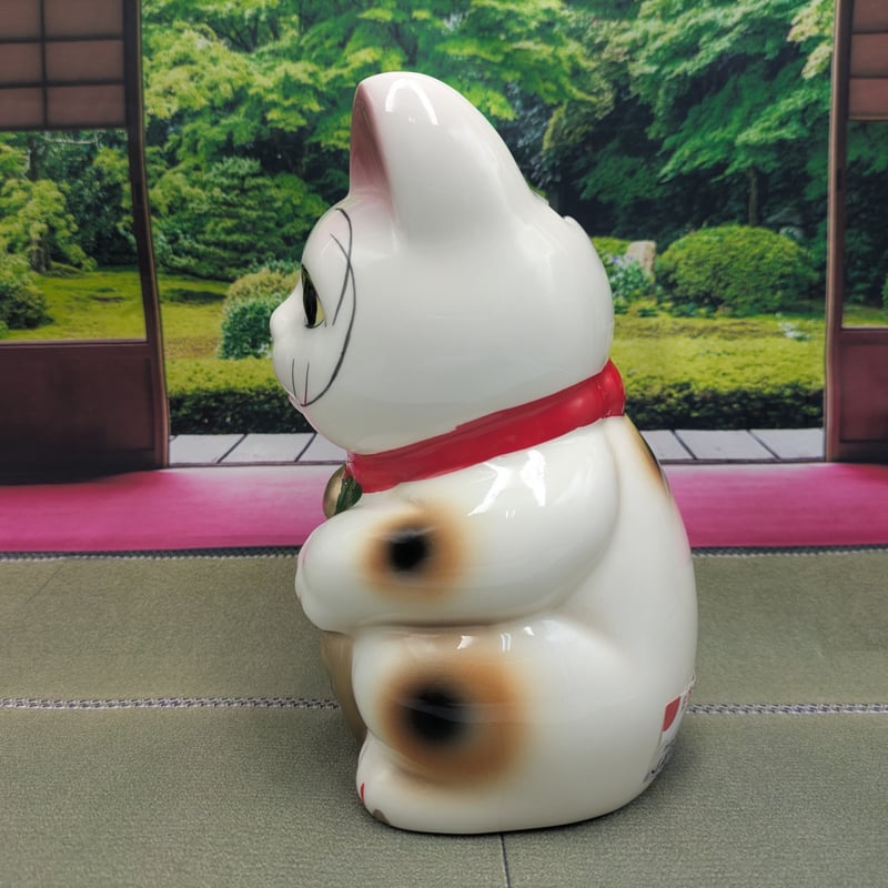 招き猫 貯金箱 縁起物 瀬戸焼 右手上げ 千万両 日本製 | よしつねの