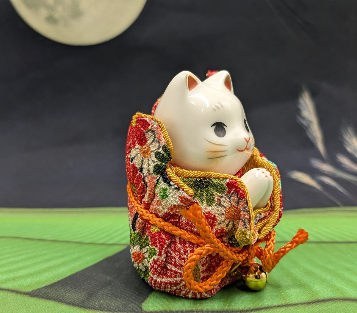 招き猫 縁起物 彩絵ふく福巾着おねがい猫 小 | よしつねの秘密基地