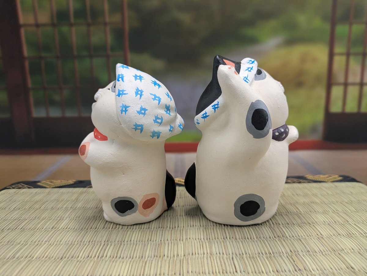 縁起物 招き猫 もりわじん 置物 うきじぃ うきばぁ 2種セット うきじい