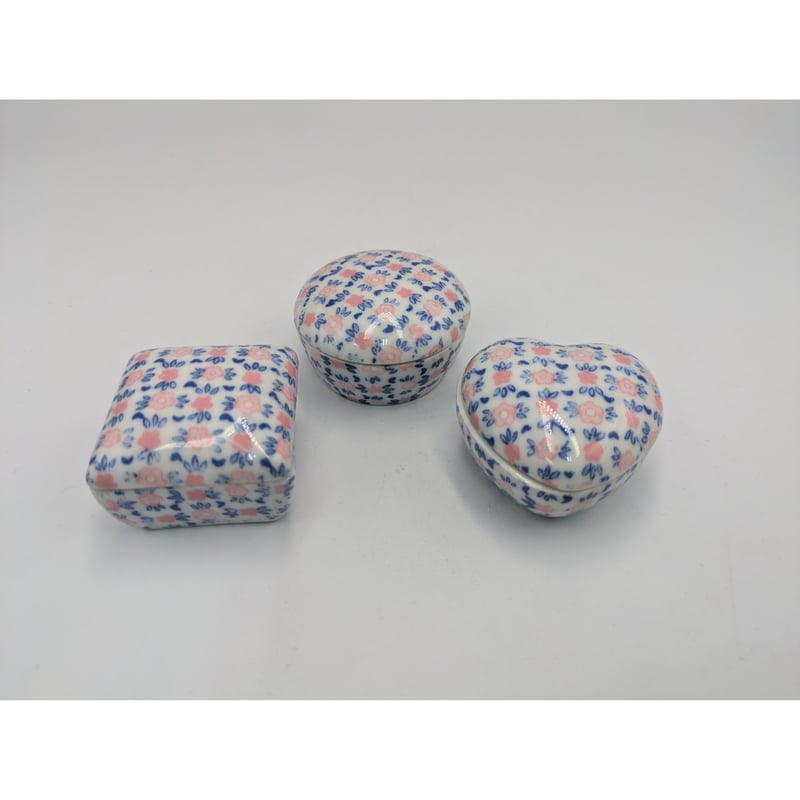 陶器製 小物入れ 3個セット ピンク | よしつねの秘密基地