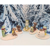 加藤工芸 置物 フィギュリン 陶器製人形 オルゴール ウインナーワルツ