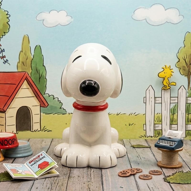 PEANUTS スヌーピー 貯金箱 陶器製 フィギュア 置物 レトロ | よしつね