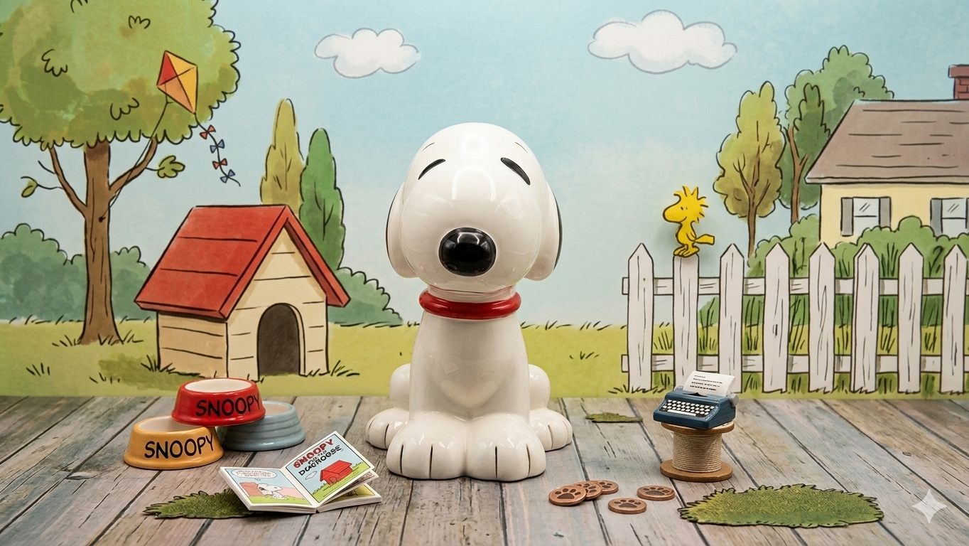 【希少】PEANUTS スヌーピー 陶器 貯金箱 4体セット 約20cm PEANUTS スヌーピー 貯金箱 陶器製 フィギュア 置物 レトロ | よしつね