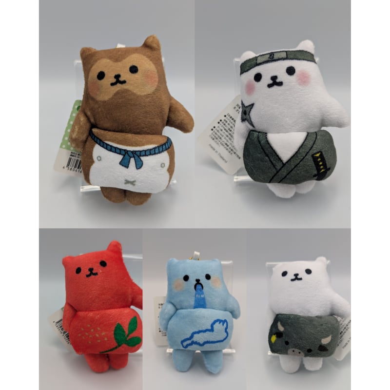 はらまきとるにゃん 滋賀県 5種セット 信楽焼 甲賀忍者 赤こんにゃく