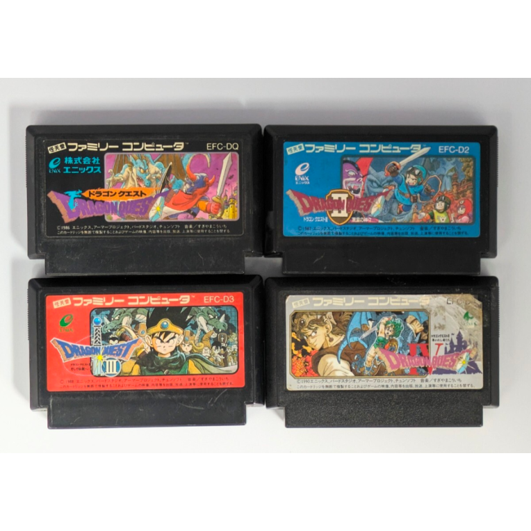 ファミコン カセット ドラゴンクエスト Ⅰ Ⅱ Ⅲ Ⅳ 4本セット