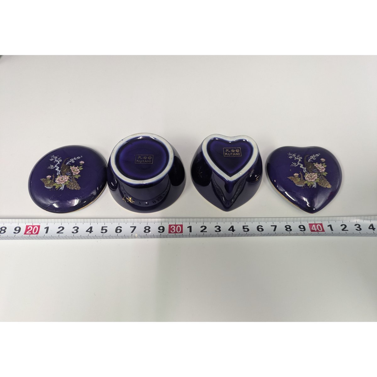 九谷焼 陶器製 小物入れ 2個セット 孔雀柄 | よしつねの秘密基地