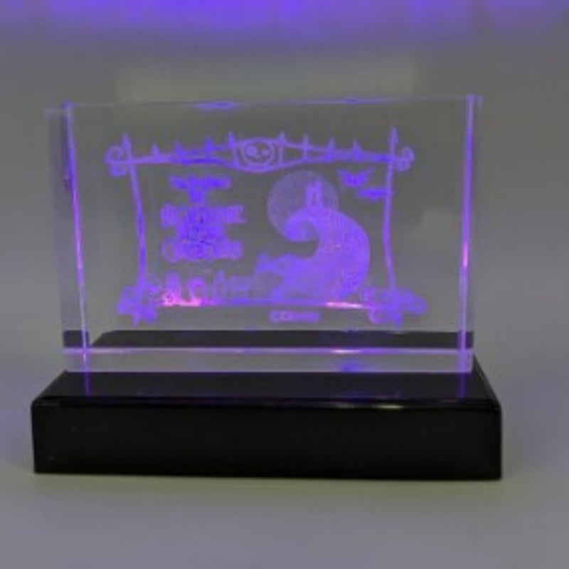 東京ディズニーランド40周年　記念　3Dキューブ　クリスタル　置物 Disney - 【限定品】ディズニー クリスタルアート ガラス 置物 3D