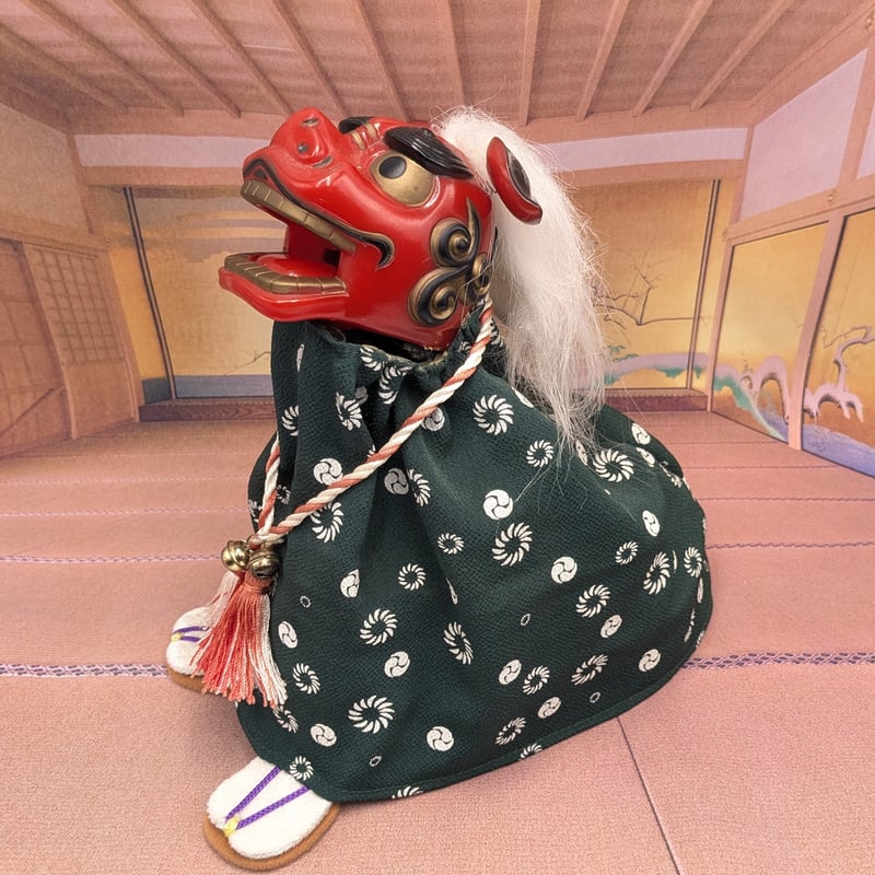 縁起物 獅子舞 貯金箱 ダンシング獅子舞 置物 レトロ | よしつねの秘密基地