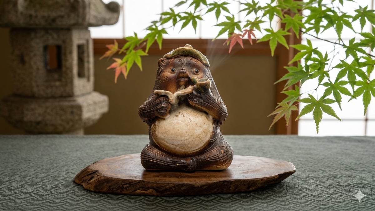 狸 置物 陶器 縁起物 縁起物 たぬき 置物 陶器 彩色 狸 商売繁盛 開運 招福 インテリア 縁起