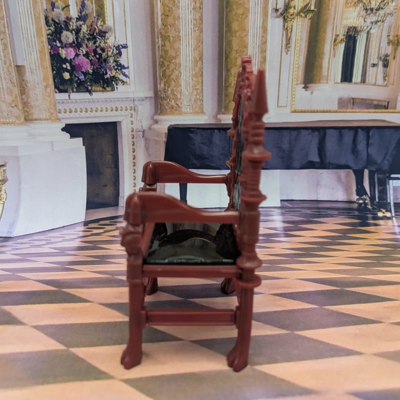 ミニチュア 玉座 赤 椅子 ゴシック イス いす | よしつねの秘密基地