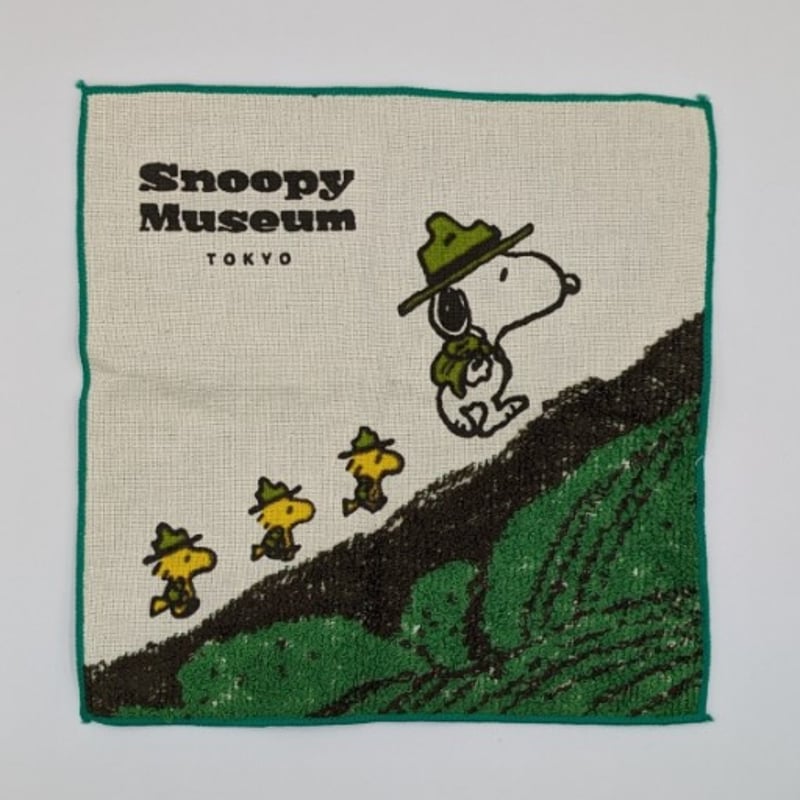 スヌーピーミュージアム ミニタオル ビーグルスカウト タオル ウッド