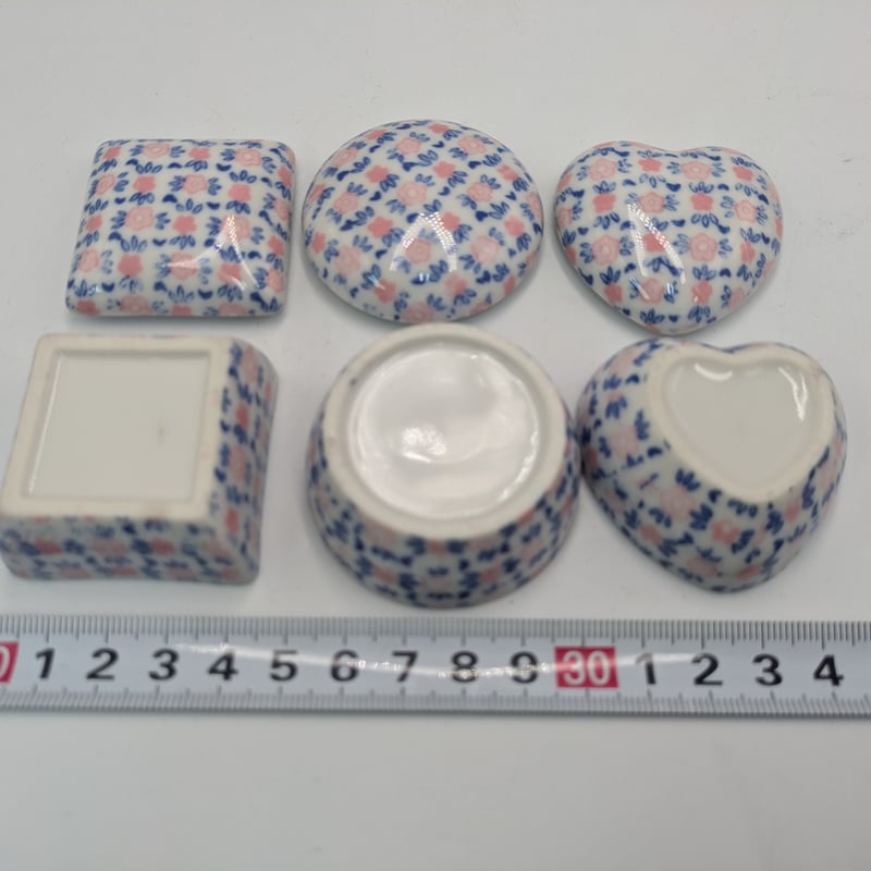 陶器製 小物入れ 3個セット ピンク | よしつねの秘密基地