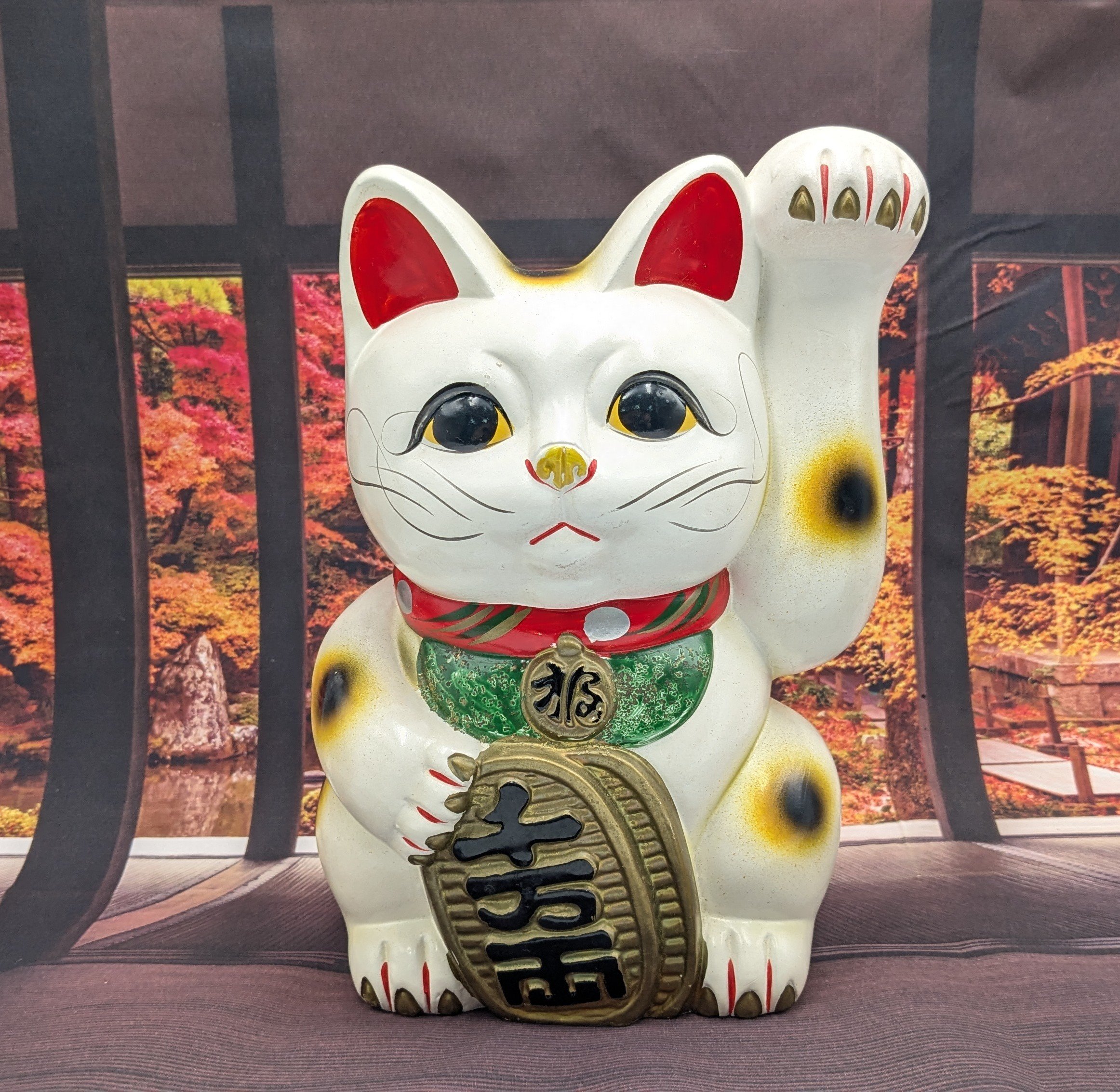 縁起物 昭和レトロ 招き猫 貯金箱 まねきねこ 置物 アンティーク 千万