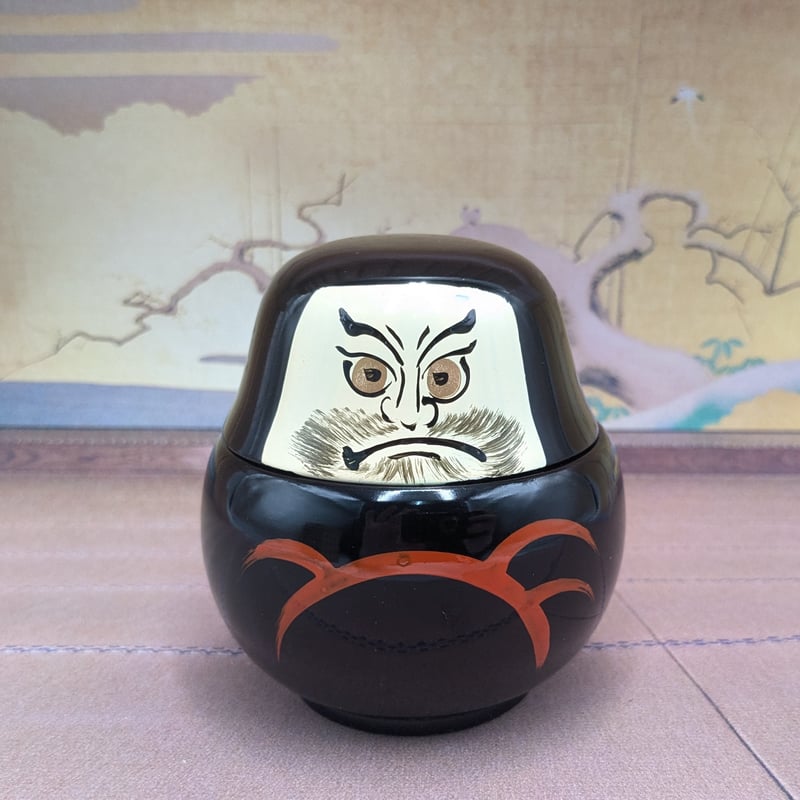 縁起物 だるま 三ッ組ダルマ 面の絵 マトリョーシカ風 ヴィンテージ