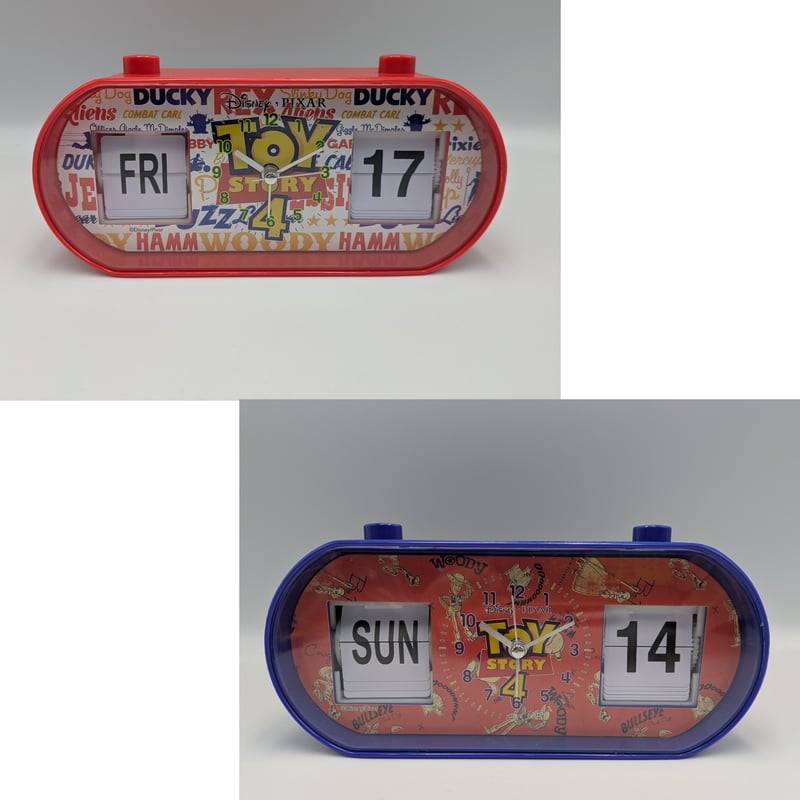 トイ・ストーリー 置き時計 テーブルクロック 日めくり 曜日めくり