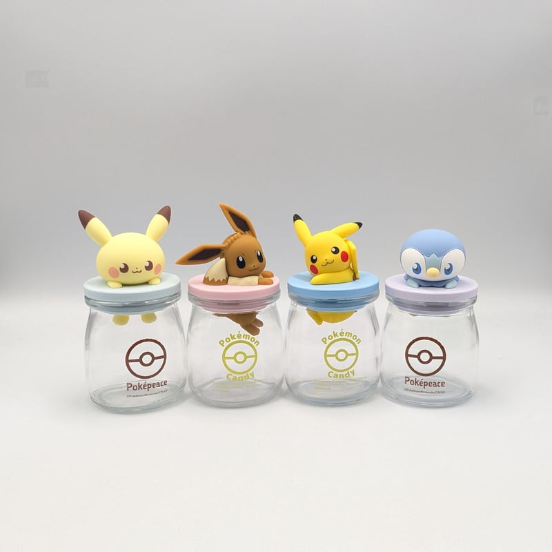 ポケモン　キャンディボトル　グラスボトル　瓶　フィギュア　4点セット ポケピース キャンディボトル 4種セット ピカチュウ イーブイ