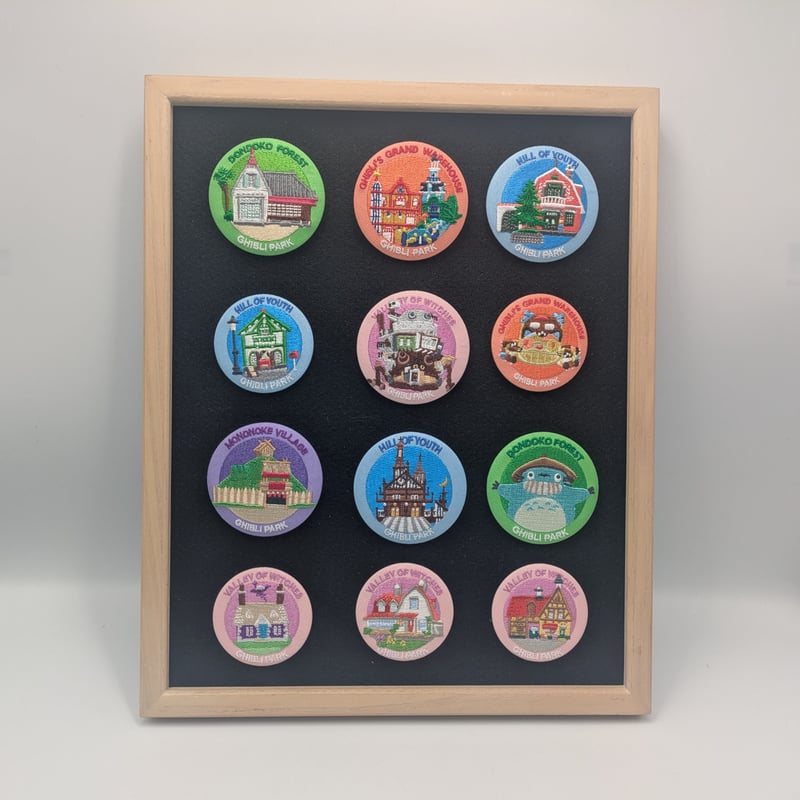 【ジブリパーク限定】ジブリの大倉庫 刺繍缶バッジ12種 コンプリートセット ジブリパーク限定 刺繍缶バッジ 大 7種 小5種 全12種セット となりの