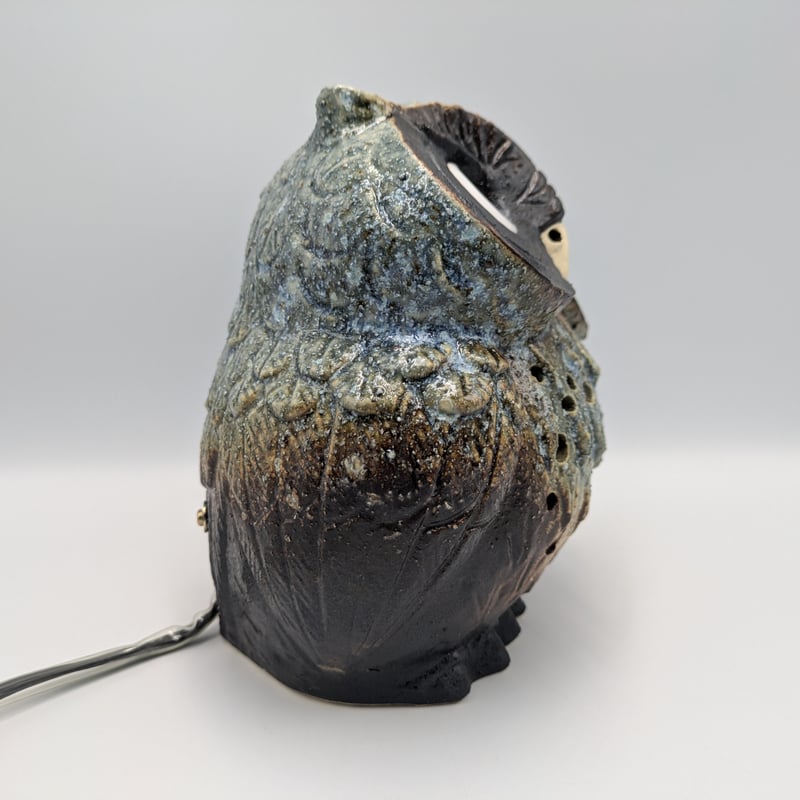 信楽焼 フクロウ 福子の灯り 梟 ふくろう 陶器製 室内照明 インテリア