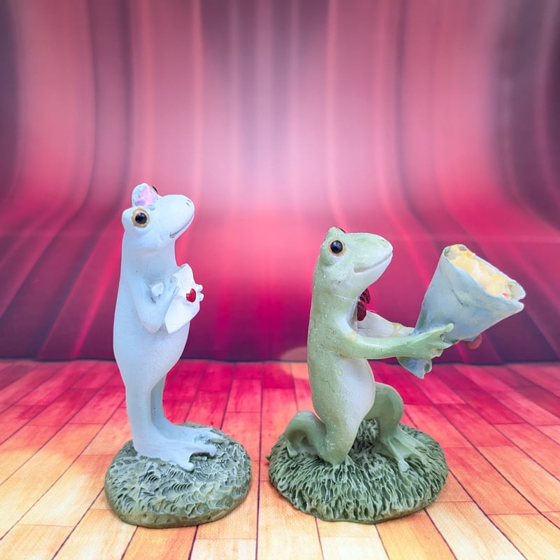 COPEAU コポー カエルの置物 花束 プロポーズ ラブレター 女の子 2種