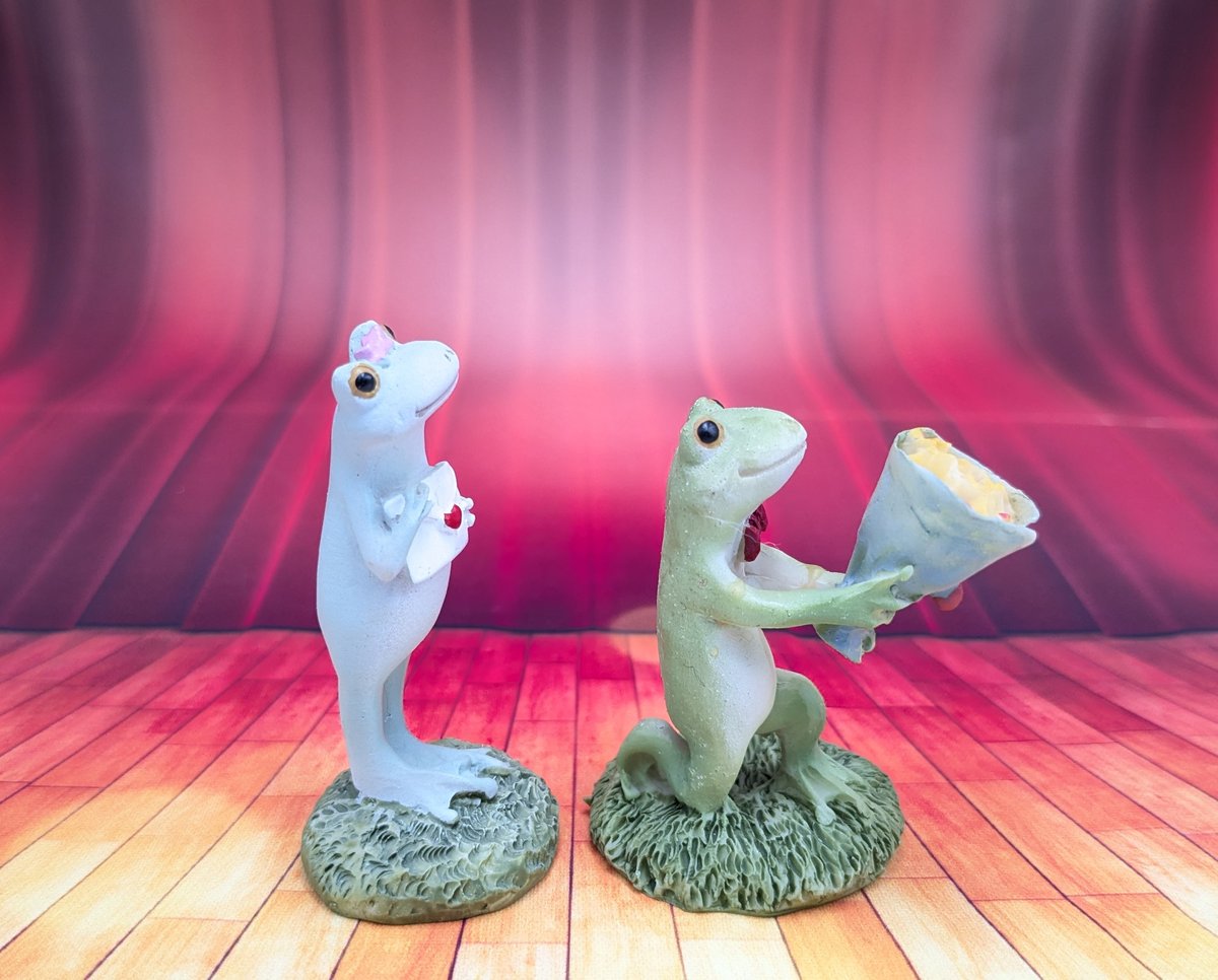 ✿美品✿ コポー コポタロウ コポミ 置物 カエル クローバー ラブラブ